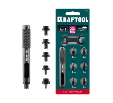 KRAFTOOL LPI-6 с набором насадок 1-6 мм, ударный пробойник для кожи (22951)