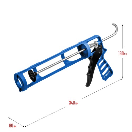 ЗУБР 310 мл, антикапельная система, скелетный пистолет для герметика, Профессионал (06632)