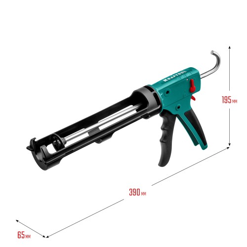 KRAFTOOL GRAND 2-in-1 310 мл антикапельная система постоянное давление, скелетный пистолет для герметика (06674)