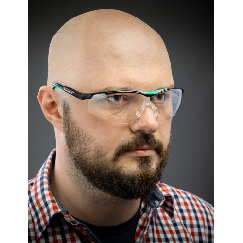 KRAFTOOL BASIC, открытого типа, прозрачные, стекло-моноблок с покрытием устойчивым к истиранию и запотеванию, защитные очки (110317)