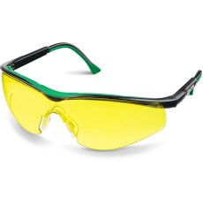 KRAFTOOL BASIC, открытого типа, жёлтые, стекло-моноблок с покрытием устойчивым к истиранию и запотеванию, защитные очки (110318)