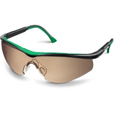 KRAFTOOL BASIC, открытого типа, коричневые, стекло-моноблок с покрытием устойчивым к истиранию и запотеванию, защитные очки (110319)