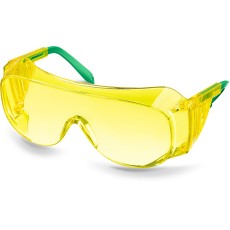 KRAFTOOL ULTRA, открытого типа, жёлтые, стекло увеличенного размера устойчивое к царапинам и запотеванию, защитные очки (110462)
