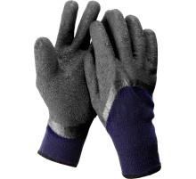 ЗУБР СИБИРЬ, S-M, двухслойные акриловые перчатки, вспененное латексное покрытие, полный облив, утеплённые, Профессионал (11466-S)