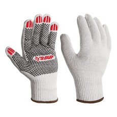 ЗУБР ОПТИМА, XL (10), х/б перчатки с ПВХ покрытием (точка), 10 класс (11440-XL)