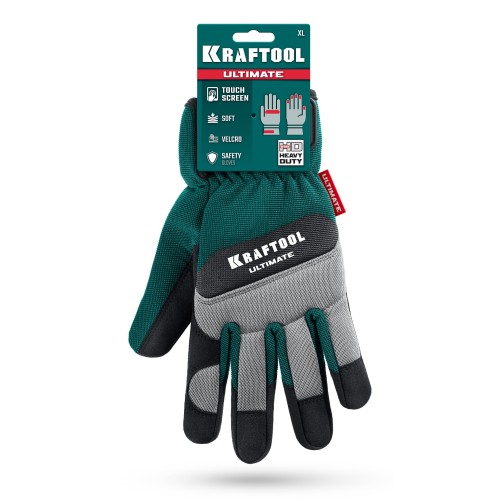 KRAFTOOL ULTIMATE р.XL (10), профессиональные комбинированные перчатки, работа с сенсорными экранами (11299-XL)