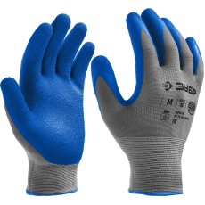 ЗУБР ЭКСПЕРТ, XL (10), перчатки с тонким рельефным латексным покрытием, противоскользящие, 15 класс, Профессионал (11274-XL)