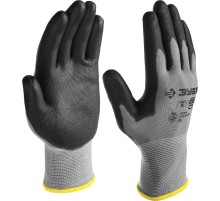 ЗУБР ТОЧНАЯ РАБОТА, L (9), перчатки с полиуретановым покрытием, тонкие, комфортные, для точных работ, 15 класс, Профессионал (11275-L)