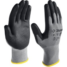 ЗУБР ТОЧНАЯ РАБОТА, M (8), перчатки с полиуретановым покрытием, тонкие, комфортные, для точных работ, 15 класс, Профессионал (11275-M)