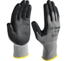 ЗУБР ТОЧНАЯ РАБОТА, S (7), перчатки с полиуретановым покрытием, тонкие, комфортные, для точных работ, 15 класс, Профессионал (11275-S)
