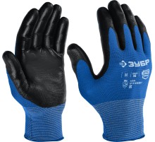 ЗУБР МЕХАНИК, M (8), перчатки с нитриловым покрытием, маслобензостойкие, 15 класс, Профессионал (11276-M)