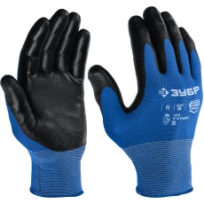 ЗУБР МЕХАНИК, M (8), перчатки с нитриловым покрытием, маслобензостойкие, 15 класс, Профессионал (11276-M)