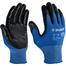 ЗУБР МЕХАНИК, XL (10), перчатки с нитриловым покрытием, маслобензостойкие, 15 класс, Профессионал (11276-XL)