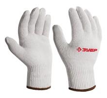 ЗУБР ОПТИМА, L-XL, х/б перчатки без покрытия, 10 класс (11445-XL)