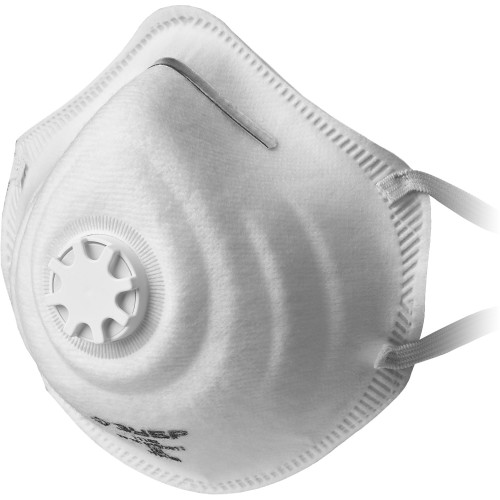 ЗУБР ФК-80, класс защиты FFP1, коническая, фильтрующая полумаска с клапаном выдоха (11163)