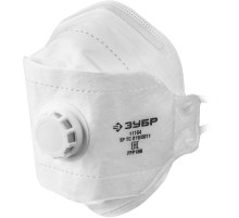 ЗУБР ТК-80, класс защиты FFP1, плоская 3-х панельная, фильтрующая полумаска с клапаном выдоха (11164)