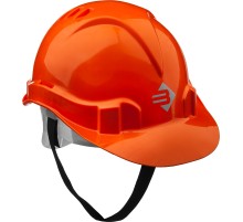 ЗУБР оранжевая, реечный механизм, универсальное крепление для наушников и щитков, защитная каска (11090)