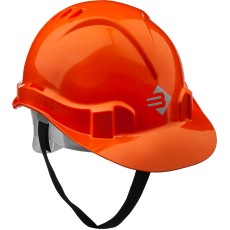 ЗУБР оранжевая, реечный механизм, универсальное крепление для наушников и щитков, защитная каска (11090)
