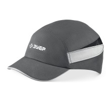 ЗУБР БИНОМ, серая, ударопрочный корпус, укороченный козырёк 55мм, размер от 54 до 59см, защитная каскетка, Профессионал (11097)