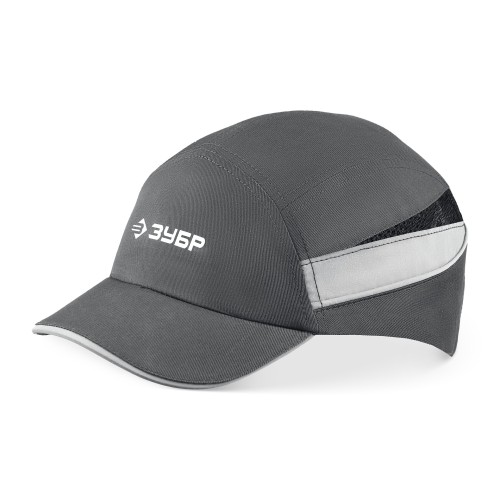 ЗУБР БИНОМ, серая, ударопрочный корпус, укороченный козырёк 55мм, размер от 54 до 59см, защитная каскетка, Профессионал (11097)