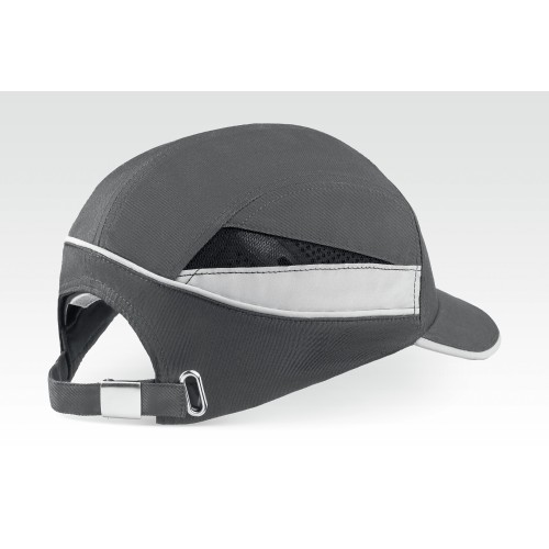 ЗУБР БИНОМ, серая, ударопрочный корпус, укороченный козырёк 55мм, размер от 54 до 59см, защитная каскетка, Профессионал (11097)