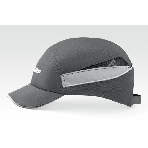 ЗУБР БИНОМ, серая, ударопрочный корпус, укороченный козырёк 55мм, размер от 54 до 59см, защитная каскетка, Профессионал (11097)