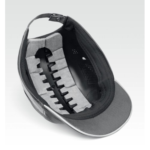 ЗУБР БИНОМ, серая, ударопрочный корпус, укороченный козырёк 55мм, размер от 54 до 59см, защитная каскетка, Профессионал (11097)