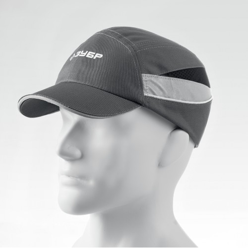 ЗУБР БИНОМ, серая, ударопрочный корпус, укороченный козырёк 55мм, размер от 54 до 59см, защитная каскетка, Профессионал (11097)