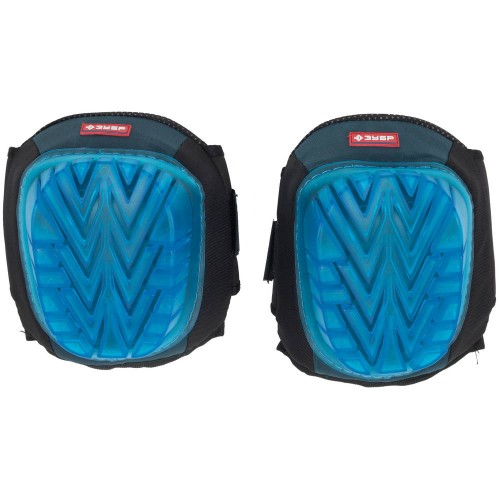 ЗУБР ЭКСПЕРТ гелевая вставка, объёмная пластиковая накладка, защита от скольжения, наколенники защитные, ПРОФЕССИОНАЛ (11522)