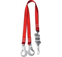 ЗУБР СЛА-2 карабины из оцинкованной стали, длина - 1.42м, разрывной ленточный амортизатор, двухплечный строп (11587)