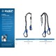 ЗУБР ПЕРЕВАЛ стальные карабины с полимерным покрытием, эластичный, L- 1.42м, разрывной ленточный амортизатор, двухплечный строп, Профессиона