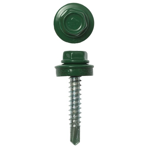 ЗУБР СКД 6002, 29 х 4.8 мм, зелёный лист, 400 шт, кровельный саморез, Профессионал (4-300315-48-029-6002)