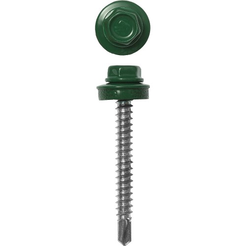 ЗУБР СКД 6002, 60 х 4.8 мм, зелёный лист, 200 шт, кровельный саморез (4-300315-48-060-6002)