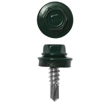 ЗУБР СКМ 6005, 25 х 5.5 мм, зелёный насыщ., 1800 шт, кровельный саморез, Профессионал (4-300310-55-025-6005)