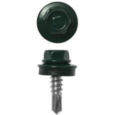 ЗУБР СКМ 6005, 25 х 5.5 мм, зелёный насыщ., 1800 шт, кровельный саморез, Профессионал (4-300310-55-025-6005)