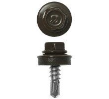 ЗУБР СКМ 8028, 25 х 5.5 мм, зем.-коричн., 1800 шт, кровельный саморез (4-300310-55-025-8028)