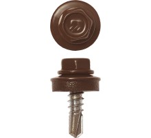 ЗУБР СКМ 8017, 19 х 5.5 мм, шок.-коричн., 500 шт, кровельный саморез, Профессионал (4-300315-55-019-8017)