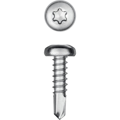 KRAFTOOL DS-P, 13 х 4.2 мм, А2, сверло, полукруглая головка, ТХ20, 600 шт, саморез нержавеющий (300931-42-013)