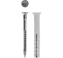 ЗУБР 6 х 40 мм, потайной бортик, 125 шт, дюбель-гвоздь (4-301345-06-040)