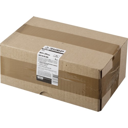 ЗУБР DIN 965, кл. пр. 4.8, M3 х 20 мм, цинк, 5 кг, винт с потайной головкой (303110-03-020)