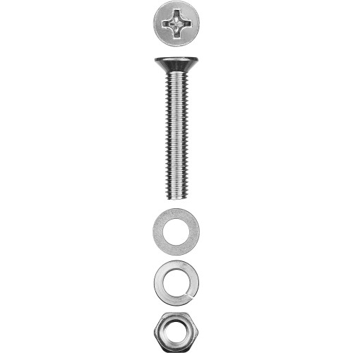 ЗУБР DIN 965, M5 х 40 мм, цинк, 12 шт, винт с гайкой и шайбами (303456-05-040)