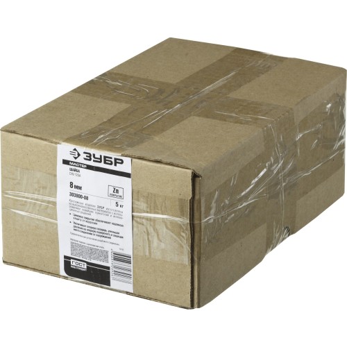 ЗУБР DIN 125А, 8 мм, цинк, 5 кг, шайба (303800-08)