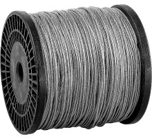 ЗУБР DIN 3055, свивка 6 х 7 + IWS, 1 (2) мм, L 200 м, стальной трос в оплетке ПВХ, Профессионал (4-304120-01-02)