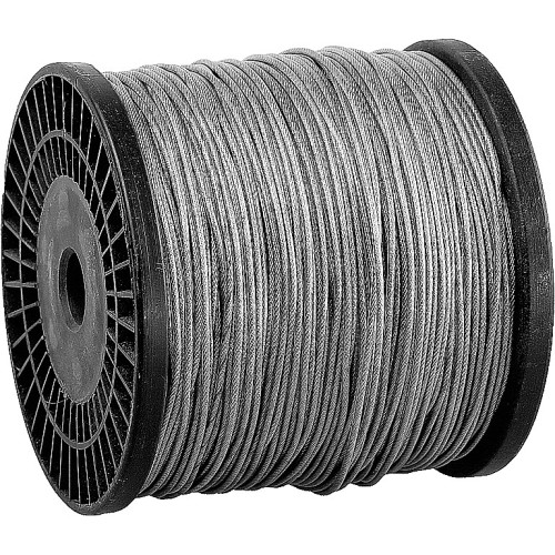 ЗУБР DIN 3055, свивка 6 x 7 + FC, 6 (8) мм, L 100 м, стальной трос в оплетке ПВХ, Профессионал (4-304120-06-08)