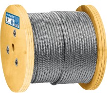 ЗУБР DIN 3060, свивка 6 х 19 + IWR, 10 мм, L 60 м, грузоподъемный стальной трос, Профессионал (30415-10)