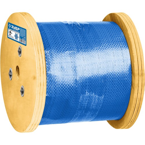 ЗУБР DIN 3060, свивка 6 х 19 + IWR, 10 мм, L 60 м, грузоподъемный стальной трос, Профессионал (30415-10)