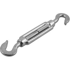 ЗУБР DIN 1480, М6, кованая натяжная муфта, 15 шт, талреп крюк-крюк, Профессионал (4-304365-06)