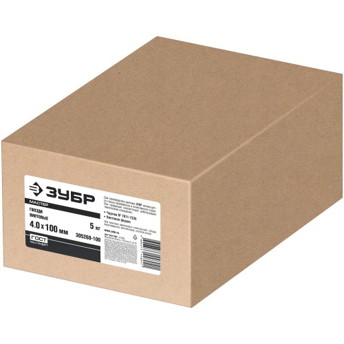 ЗУБР 100 x 4 мм, 5 кг, винтовые гвозди (305260-100)