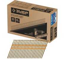 ЗУБР SN21 75 х 3.05 мм, реечные гвозди рифленые оцинкованные, 2500 шт (305393-75)