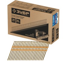 ЗУБР SN21 90 х 3.05 мм, реечные гвозди рифленые оцинкованные, 2000 шт (305393-90)
